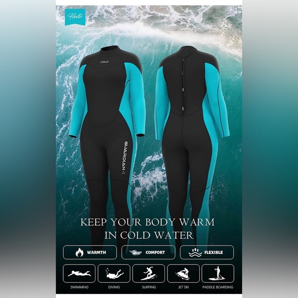 Hevto Men and Women 3/2mm Neoprene Wetsuit NWT - Picture 3 of 14